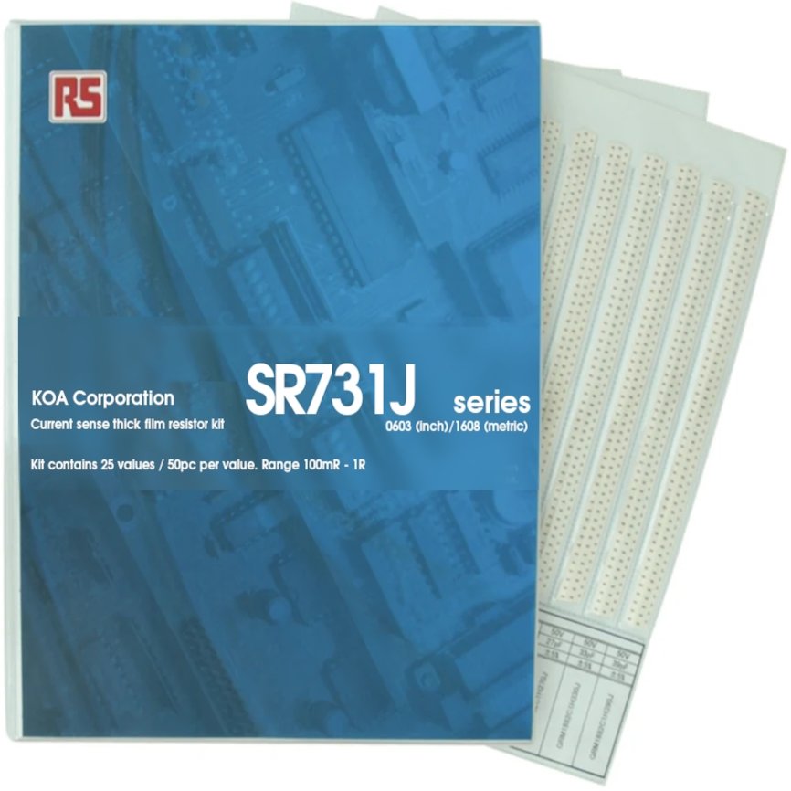 KOA, SR73 Thick Film, Surface Mount 25 Resistor Kit 1250, 100 mΩ → 1 Ω