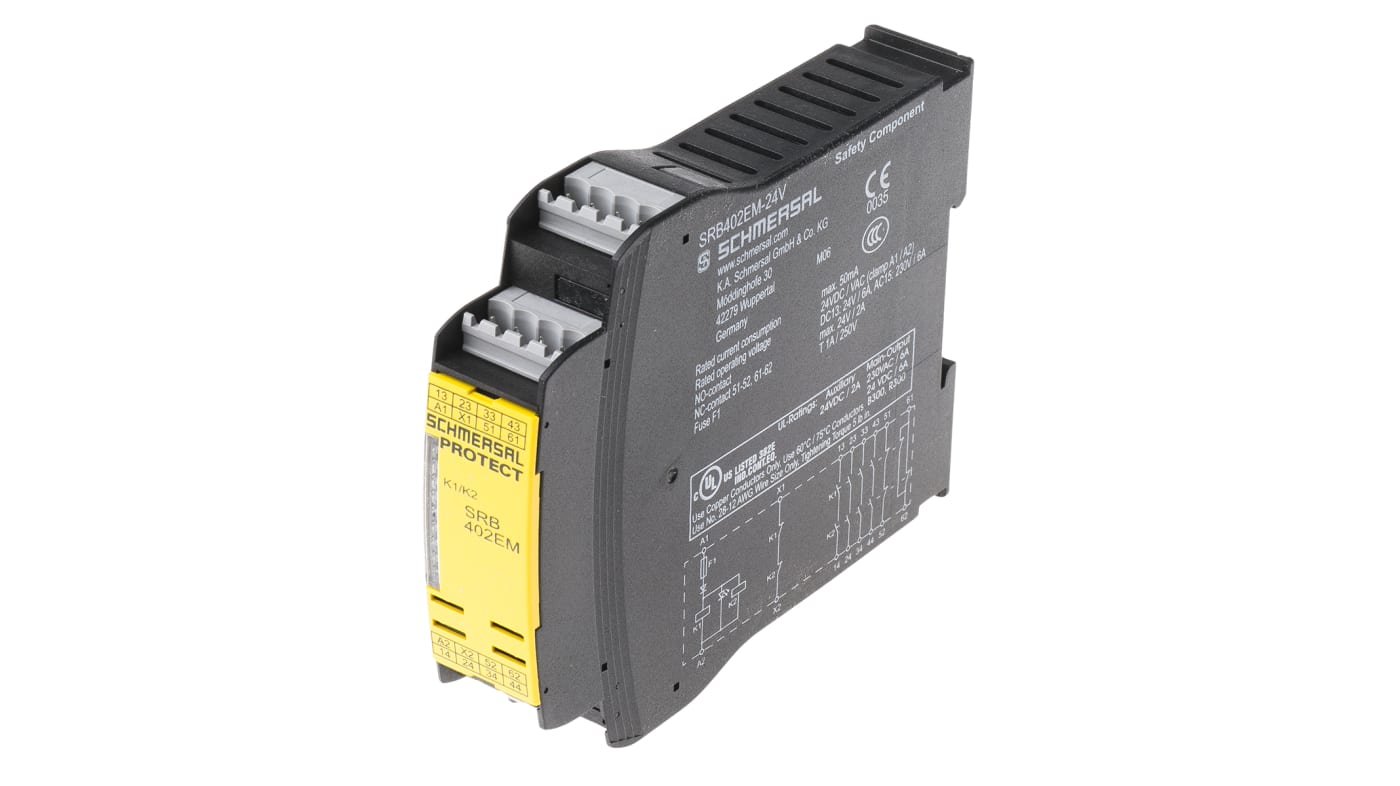 srb402em Schmersal SRB 402EM Series Output Module, 6 Outputs, 24V, NC