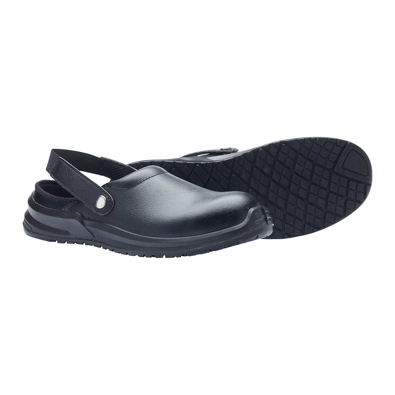 src02b3 Rodo SRC02 Unisex Black Steel Clog, UK 3, EU 36