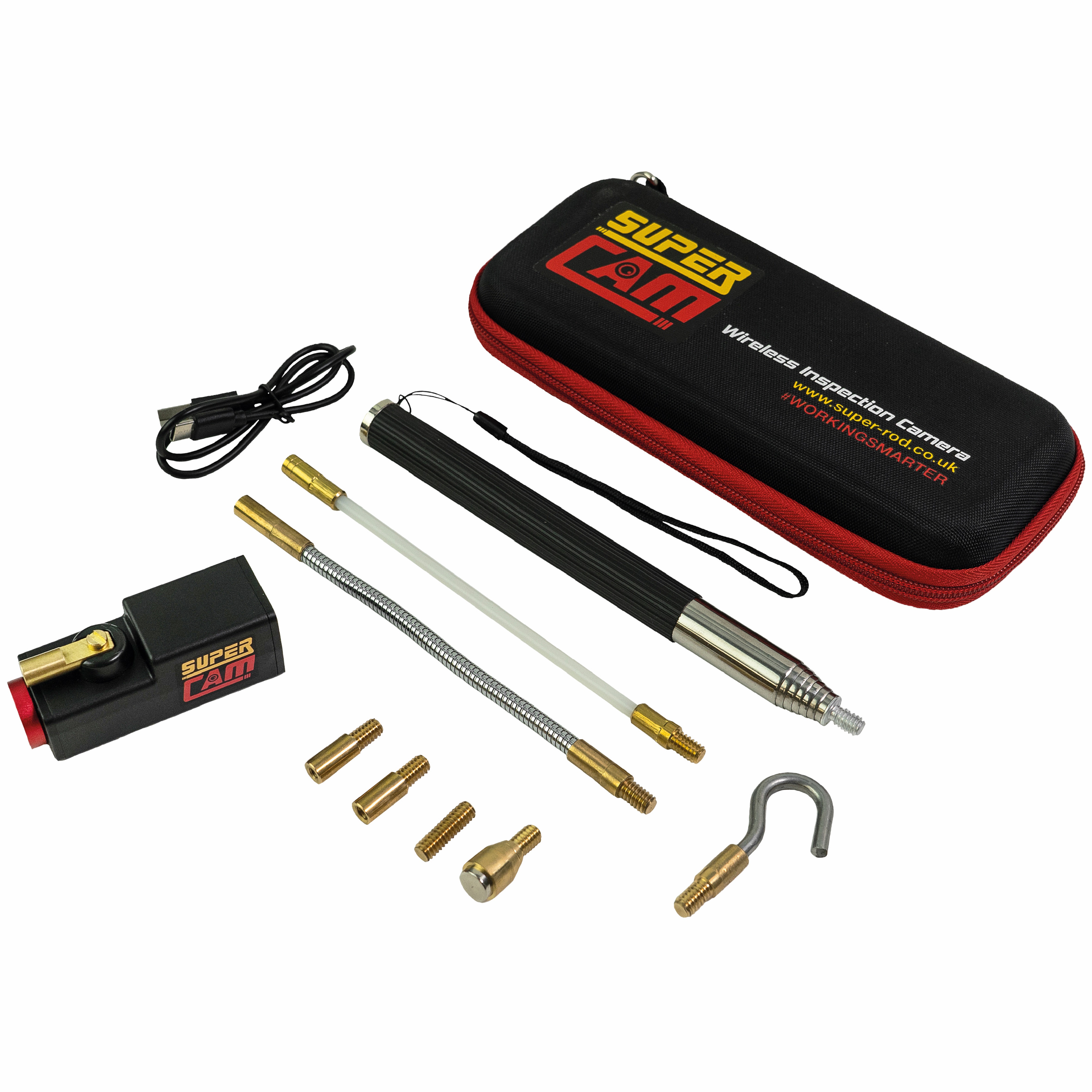 srcamv65 SuperRod SRCAMV6.5 40 mm probe Inspection Camera, 7.7 cm Probe Length, 720 x 1280 pixel Resolution, LED Illumination,