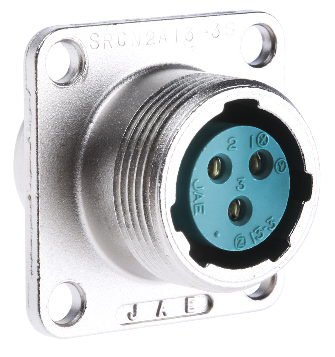 JAE Circular Connector, 3 Contacts, Panel Mount, Miniature Connector, Socket, Female, SRCN Series