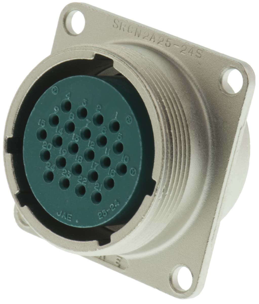 JAE Circular Connector, 24 Contacts, Panel Mount, Miniature Connector, Socket, Female, SRCN Series