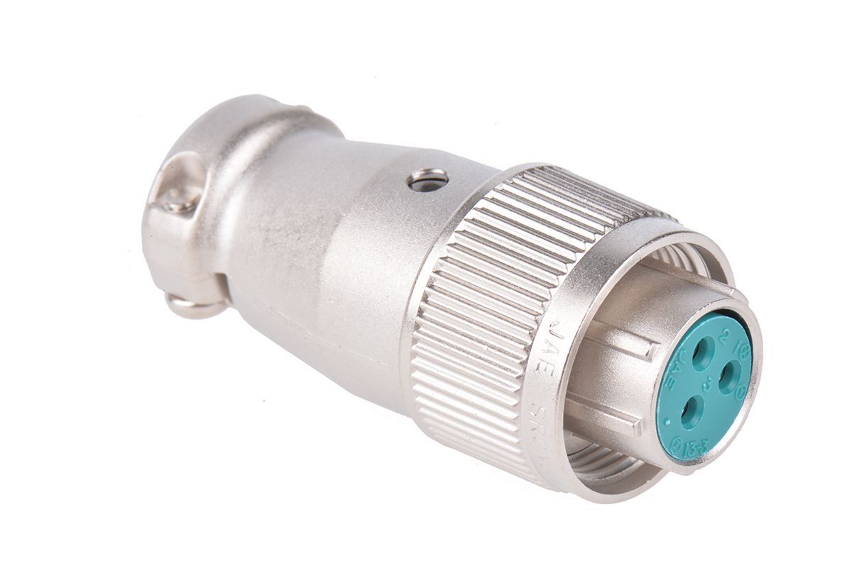 JAE Circular Connector, 3 Contacts, Cable, Miniature Connector, Plug, Female, SRCN Series