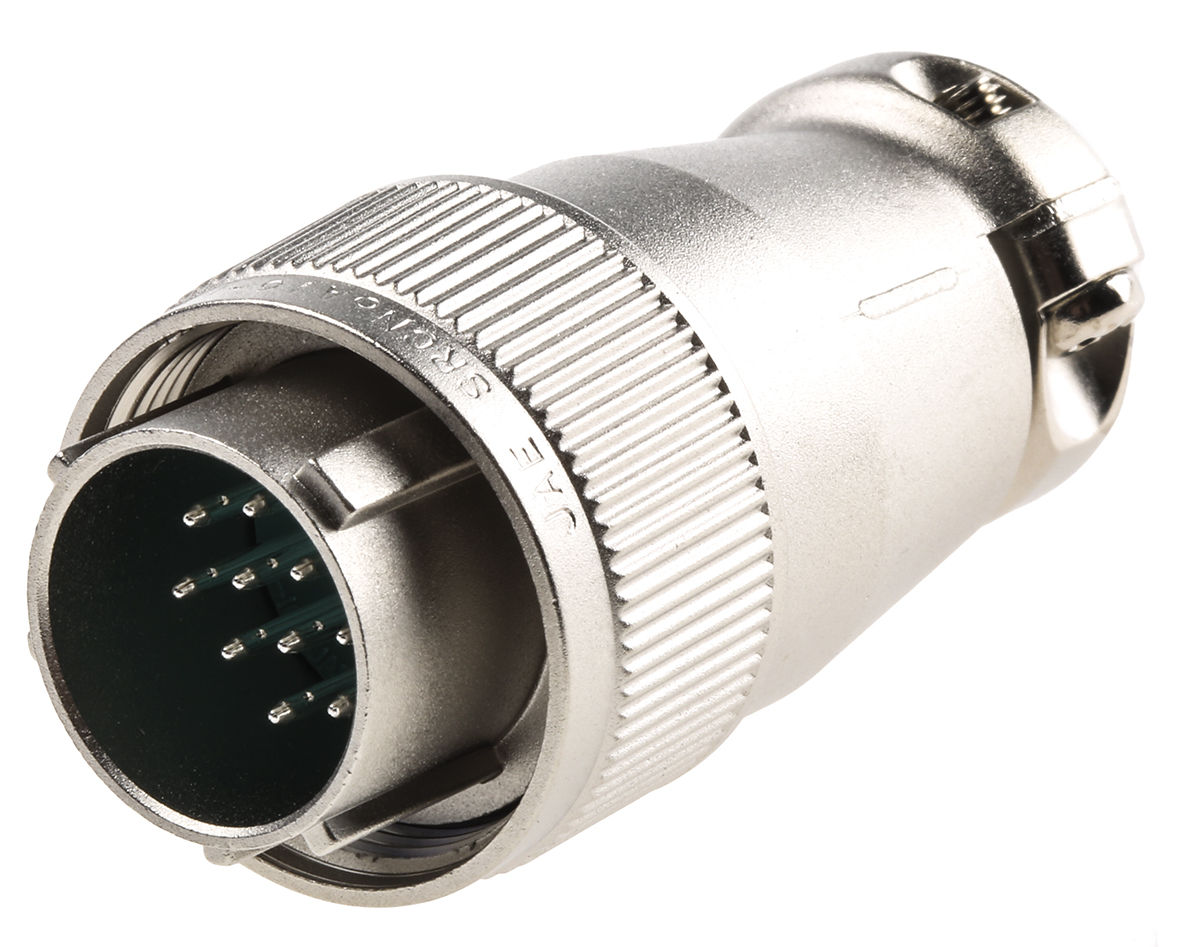 JAE Circular Connector, 10 Contacts, Cable, Miniature Connector, Plug, Male, SRCN Series