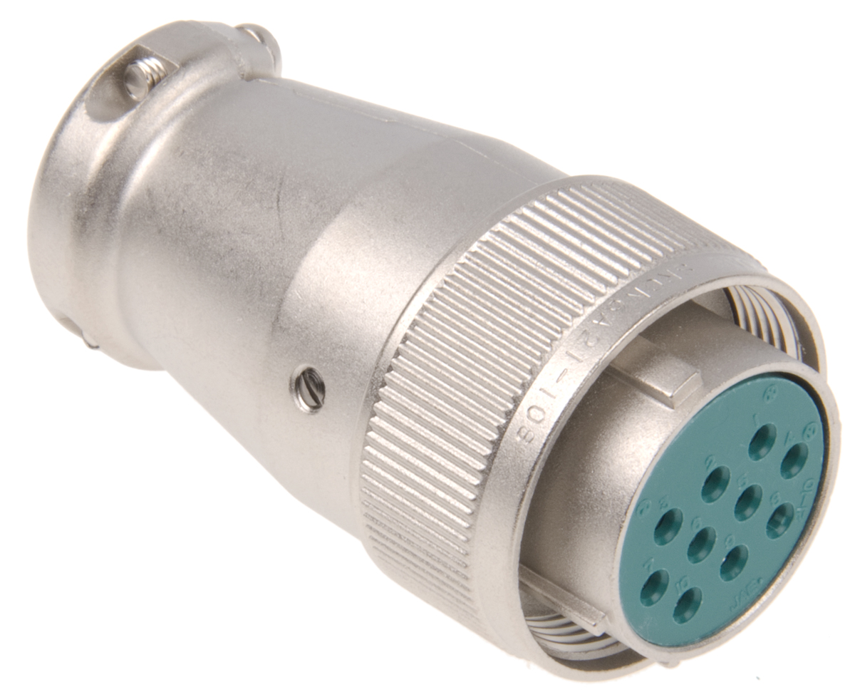 JAE Circular Connector, 10 Contacts, Cable, Miniature Connector, Plug, Female, SRCN Series