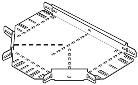 Legrand Heavy Duty 90° Flat Bend Hot Dipped Galvanised Steel Cable Tray Accessory, 100mm Width, 50 mm Depth