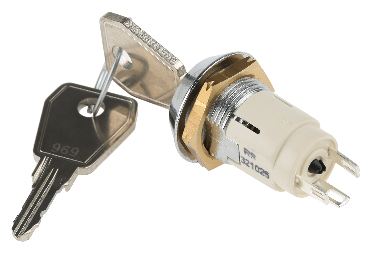 srl5ed2 Lorlin Key Switch, SPDT, 1A 2-Way Random-Key