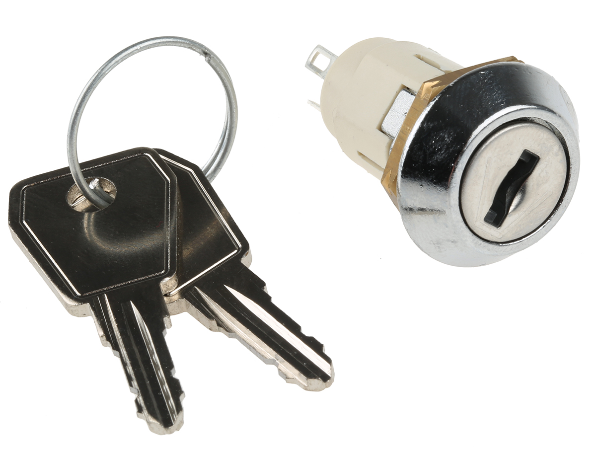 srl5ed2 Lorlin Key Switch, SPDT, 1A 2-Way Random-Key