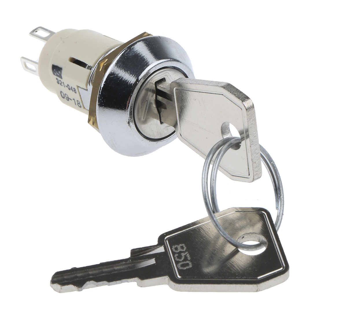 srl5es2850 Lorlin Key Switch, SPCO, 5A 2-Way Common-Key