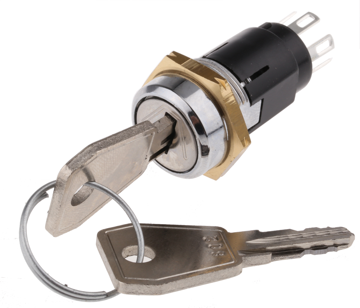 Lorlin Key Switch, DPDT, 1A 2-Way Random-Key
