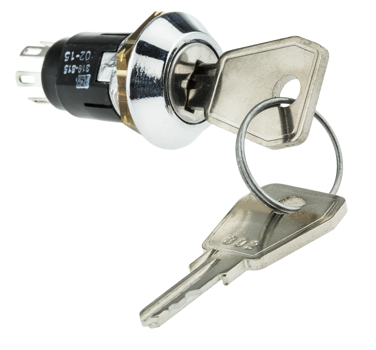 Lorlin Key Switch, DPDT, 1A 2-Way Random-Key