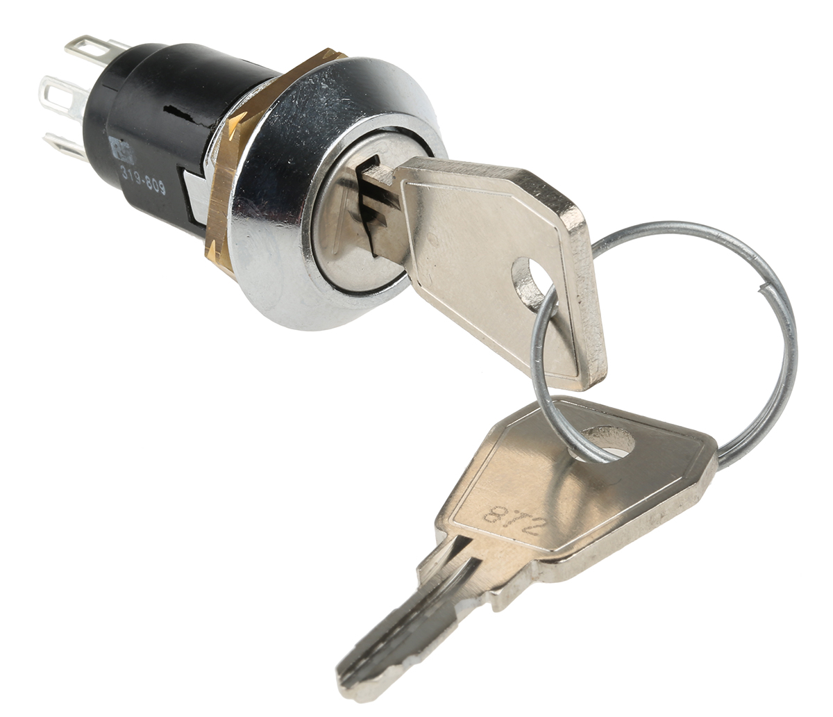 Lorlin Key Switch, DPDT, 1A 2-Way Random-Key