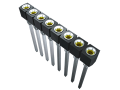 Samtec SS Series Straight Through Hole PCB Socket, 32-Contact, 1 Row, 2.54 mm Pitch Screw