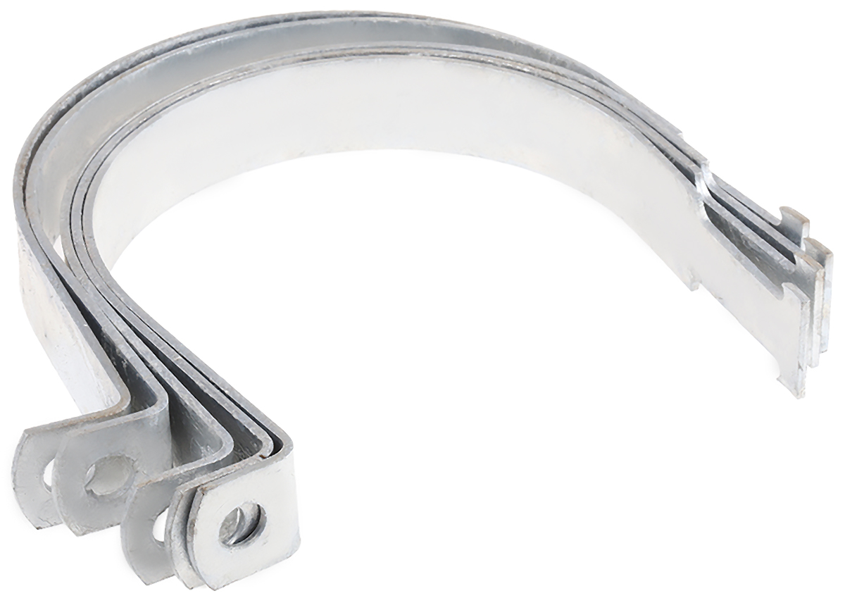 Unistrut Hot Dip Galvanised Stainless Steel Pipe Clamp 32mm x, 14 mm, 204 mm