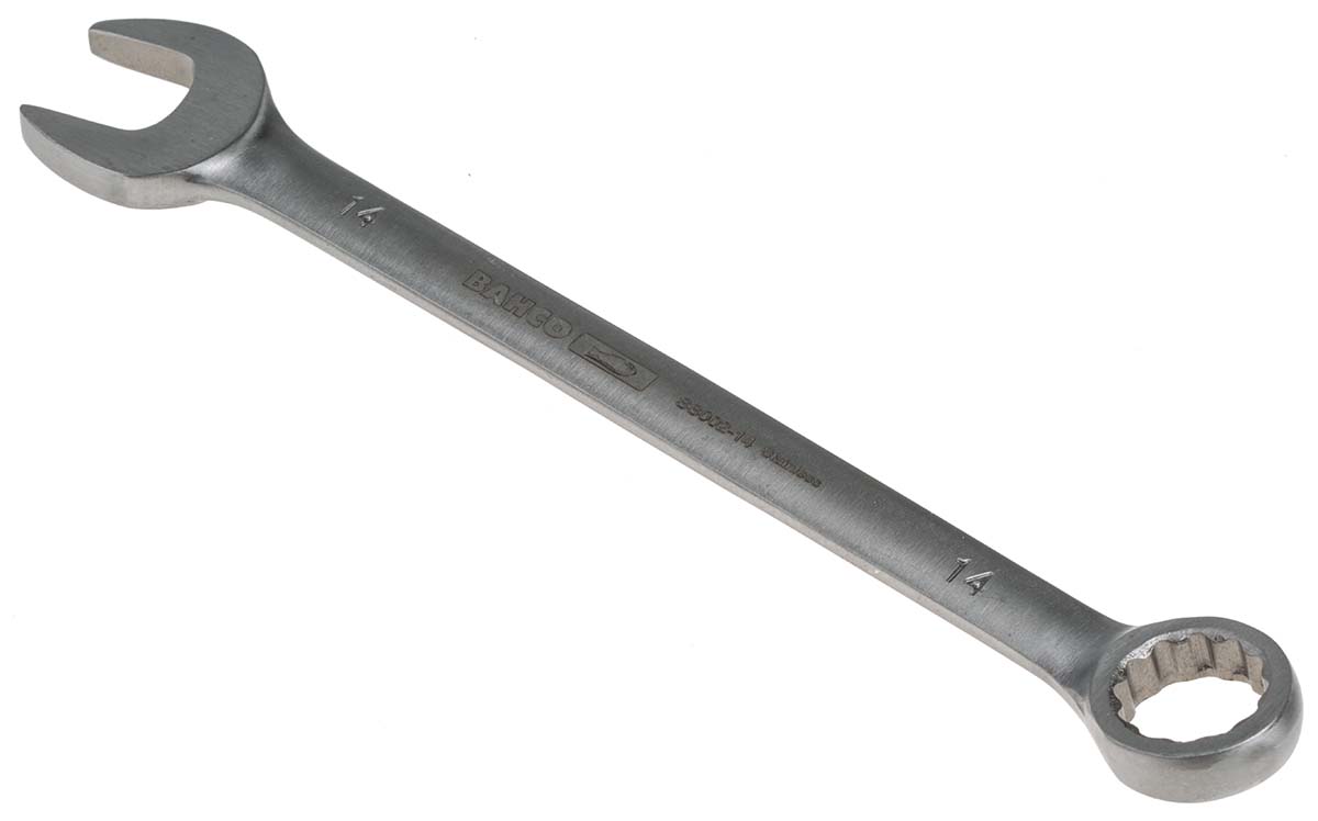 ss002-6-2 Bahco 6-Piece Spanner Set, 8 to 19 mm, Stainless Steel