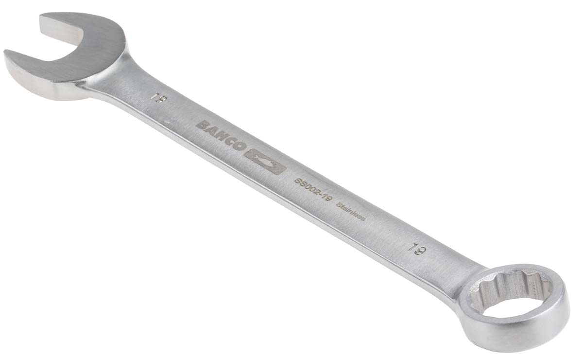 ss002-9-2 Bahco 9-Piece Spanner Set, 8 to 19 mm, Stainless Steel