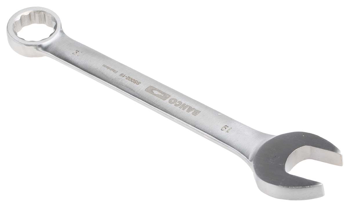 ss002-9-2 Bahco 9-Piece Spanner Set, 8 to 19 mm, Stainless Steel