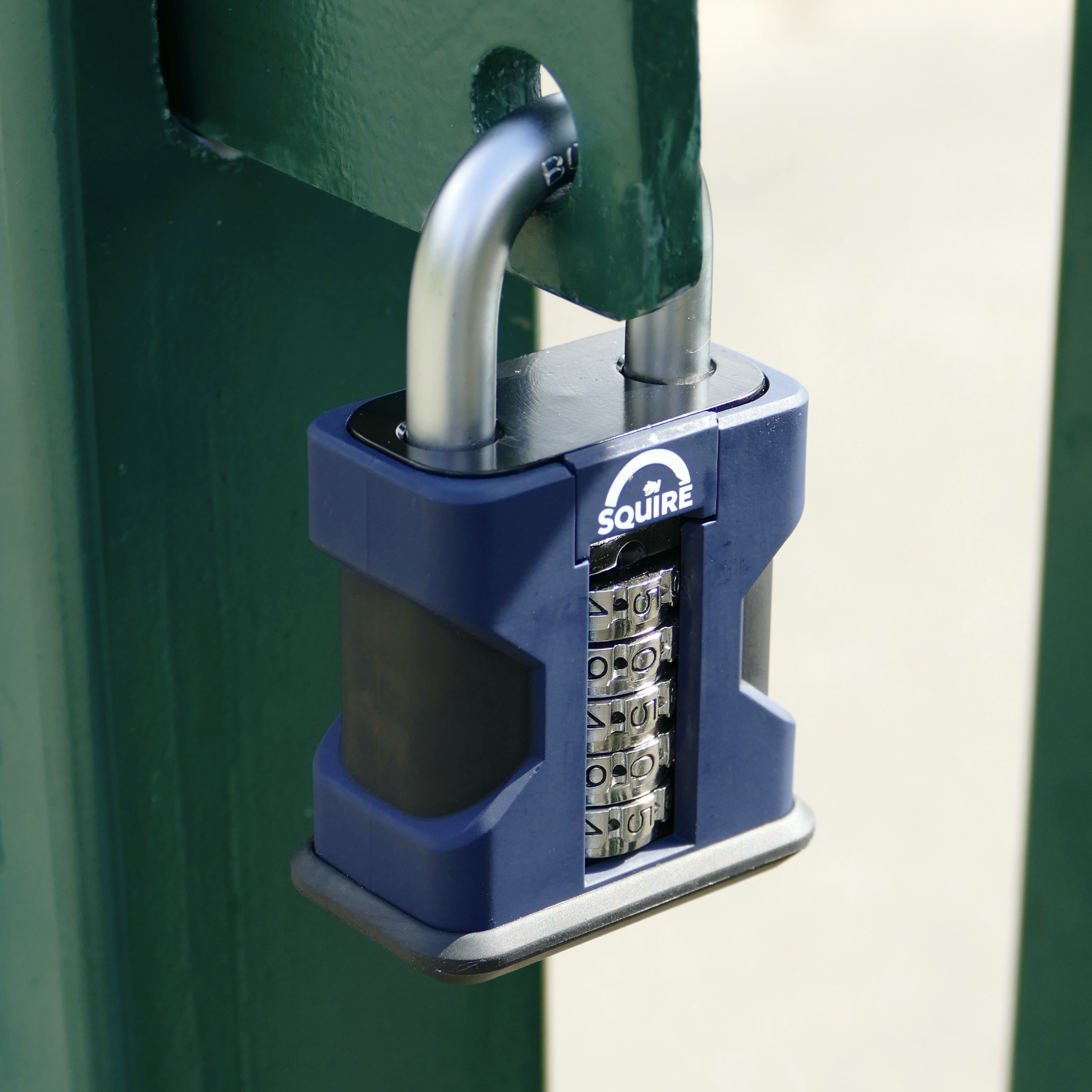 ss50combi Squire Padlock Steel Padlock Weatherproof, 10 mm Shackle, 55 mm Body