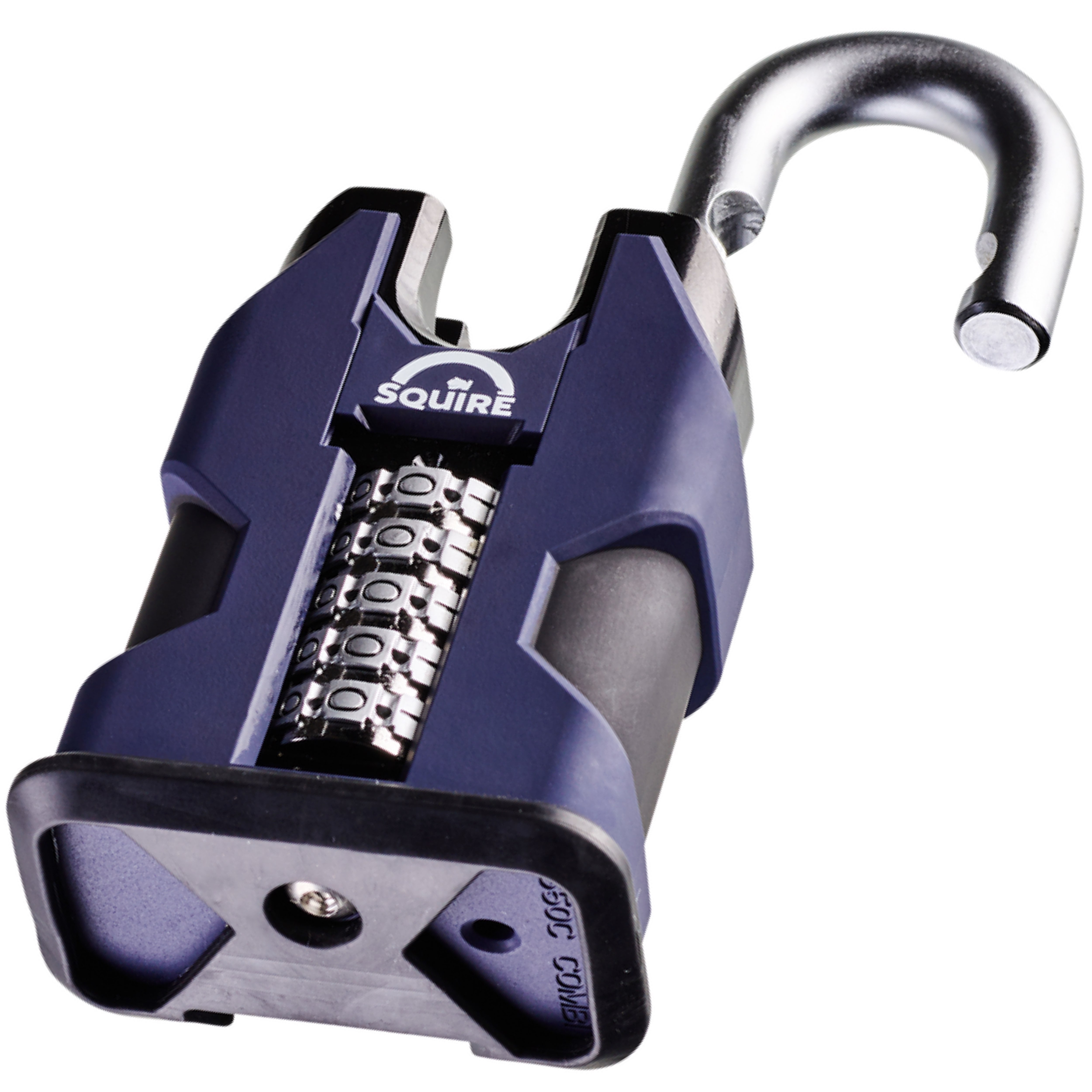 ss50ccombi Squire Padlock Steel Padlock Weatherproof, 10 mm Shackle, 55 mm Body