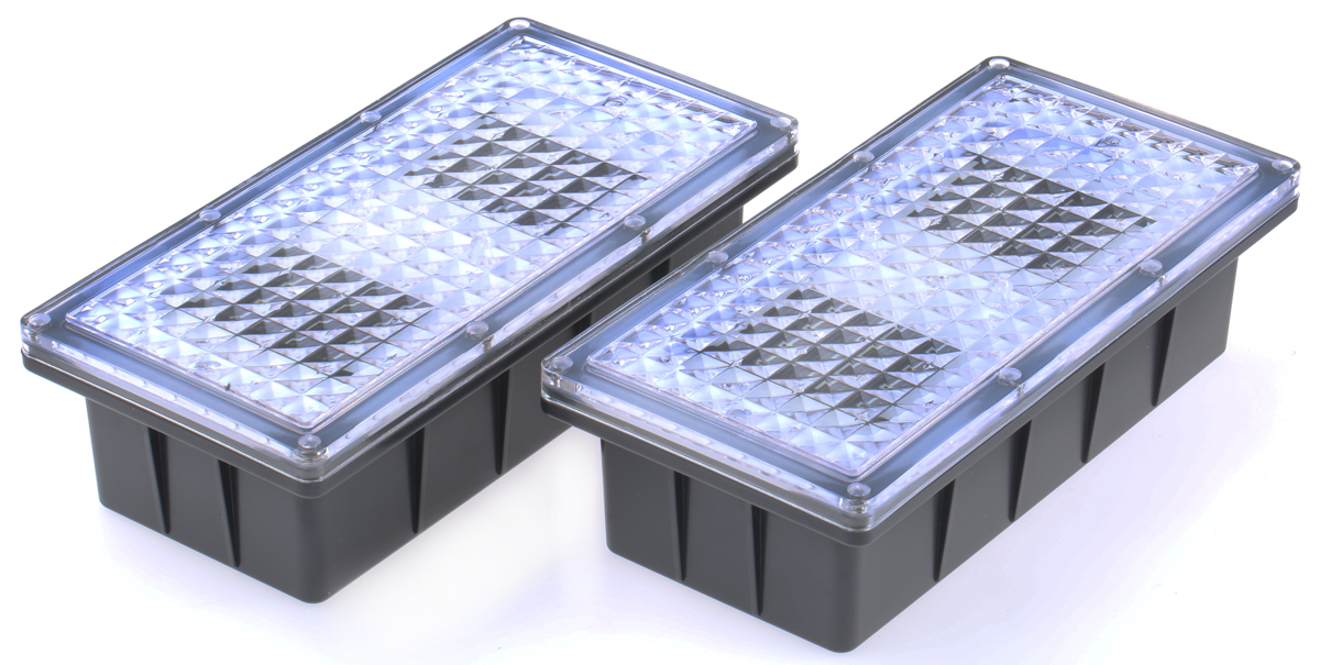 Solar Centre Rectangular Rectangular LED Bulkhead Light Lamp Supplied, IP67, PAVERLIGHT