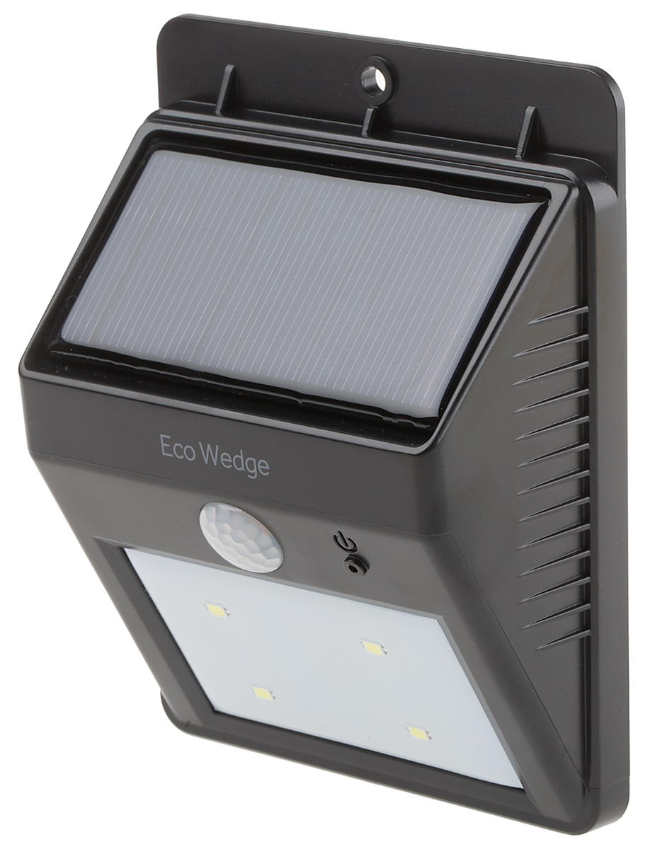 Solar Centre Eco Wedge PIR Included Floodlight, 4 LED, 50 W Natural White, 160 lm, IP64