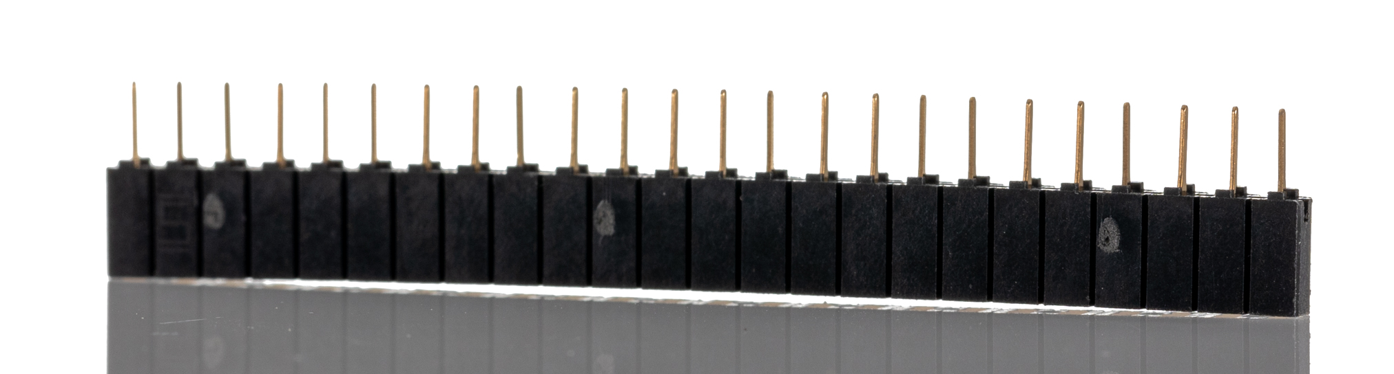 ssa-124-s-g Samtec SSA Series Straight Through Hole PCB Socket, 24-Contact, 1 Row, 2.54 mm Pitch Solder