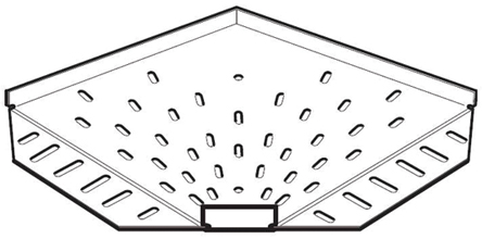 Legrand Light Duty 90° Flat Bend Pre-Galvanised Steel Cable Tray Accessory, 50mm Width, 12 mm Depth