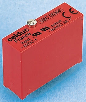 Celduc SE-SS Series Solid State Relay, 3 A Load, PCB Mount, 60 V dc Load, 40V dc Control