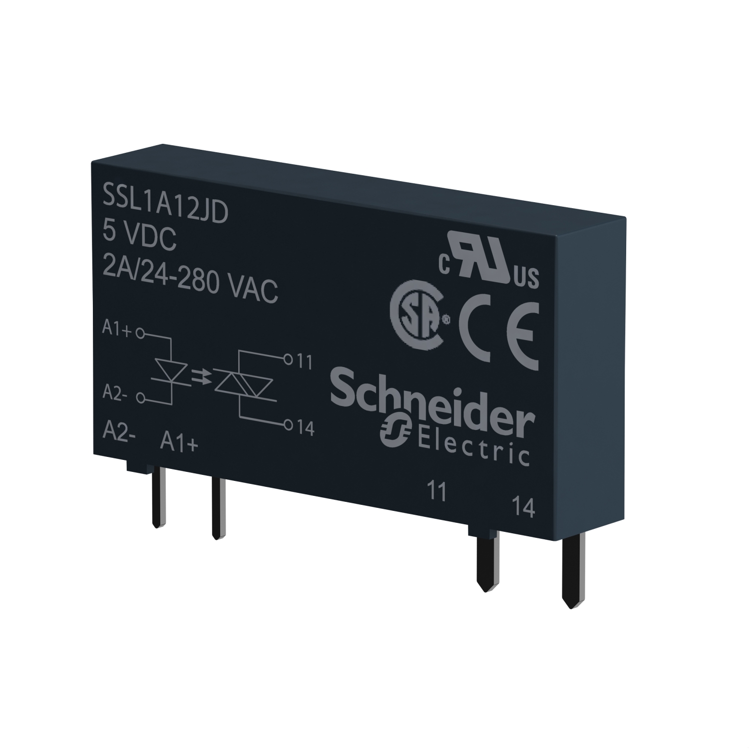 ssl1a12bd Schneider Electric Harmony Relay Series Solid State Relay, 2 A Load, 280 V ac Load, 30V dc Control