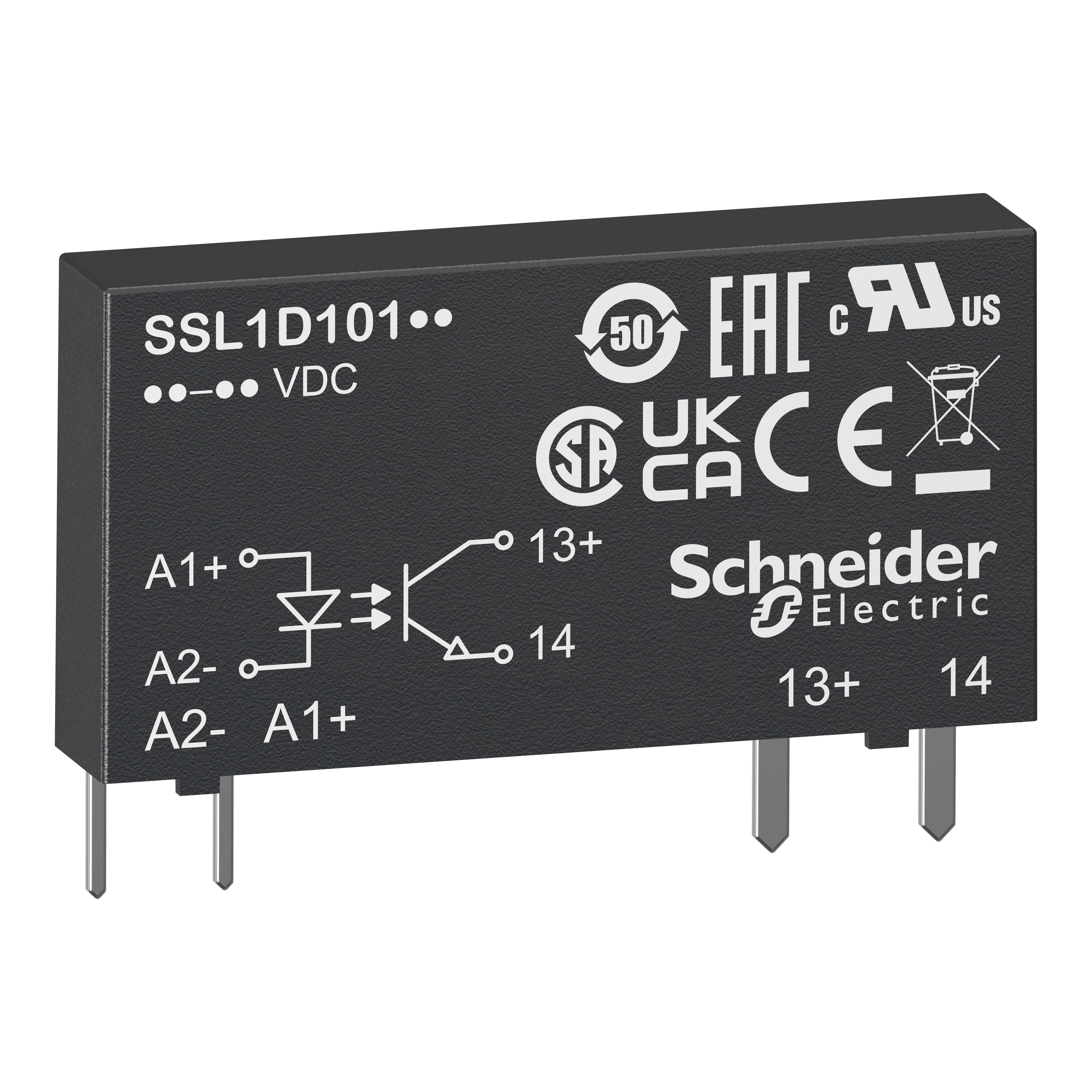 ssl1d03bd Schneider Electric Harmony Relay Series Solid State Relay, 3.5 A Load, PCB Mount, 24 V dc Load, 30V dc Control