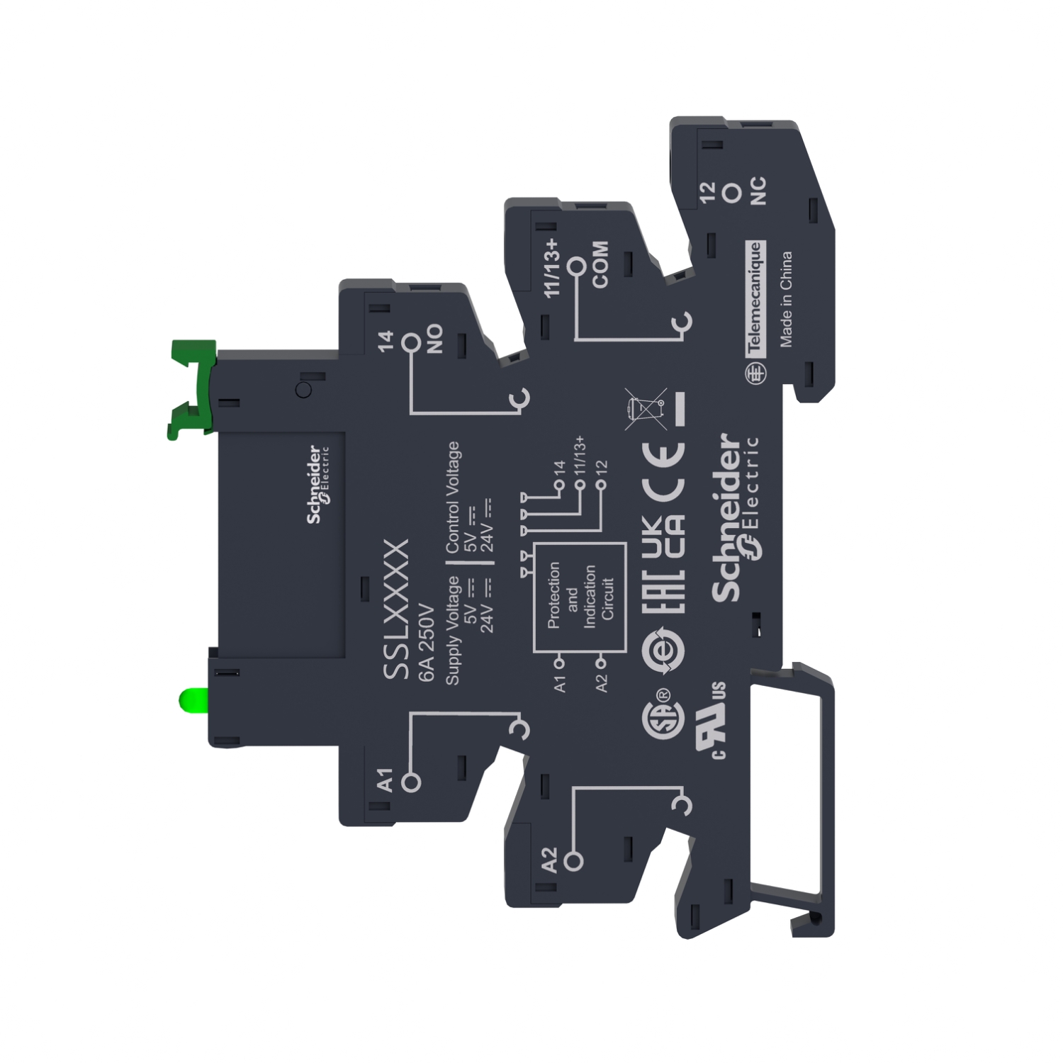 ssl1d03bdpv Schneider Electric Harmony Relay Solid State Interface Relay, Control:30V dc Screw Screw