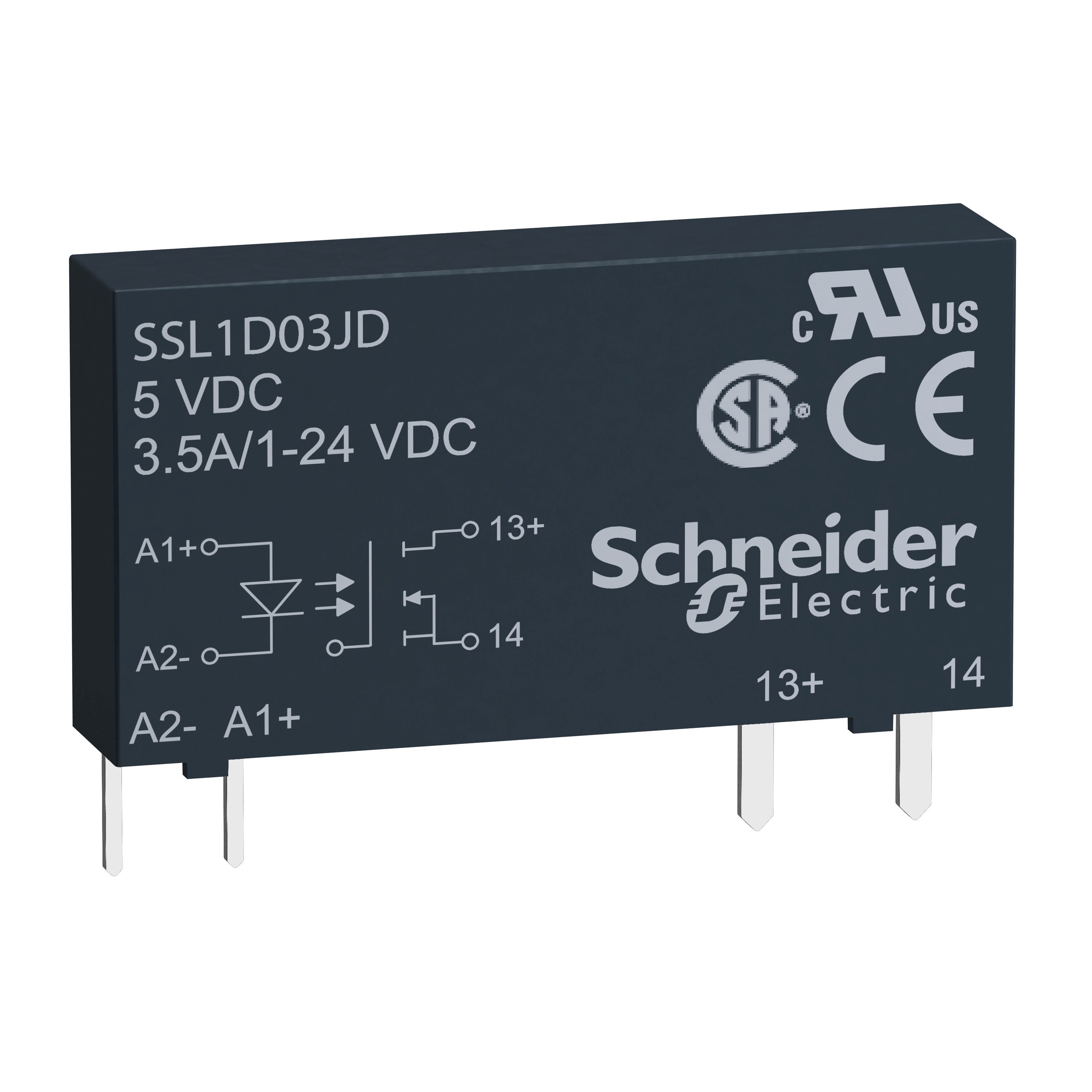 Schneider Electric Harmony Relay Series Solid State Relay, 3.5 A Load, PCB Mount, 24 V dc Load, 12V dc Control