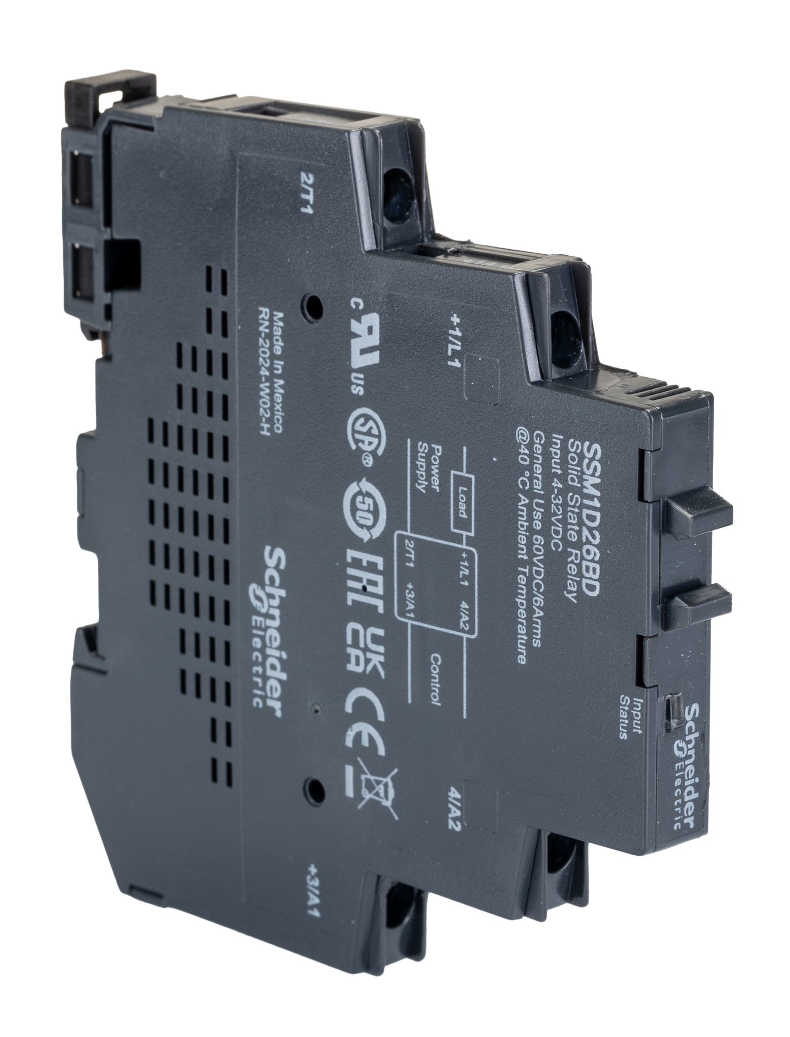 Schneider Electric Harmony Relay Series Solid State Relay, 6 A Load, DIN Rail Mount, 60 V dc Load, 32V dc Control