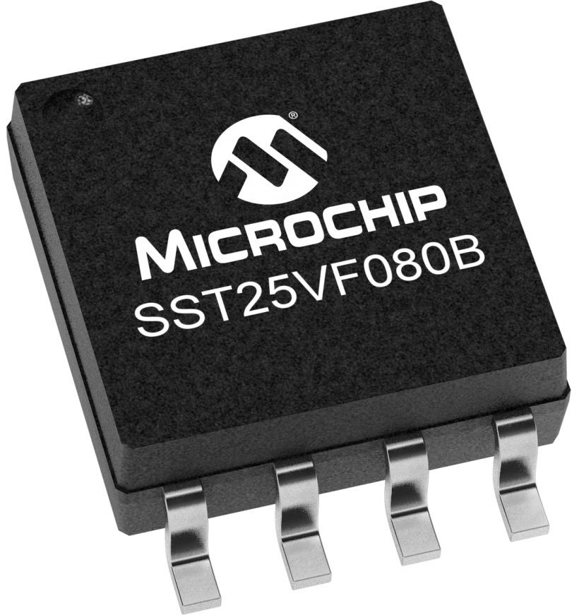 Microchip Split Gate 8 MB SPI Flash Memory 8-Pin SOIJ, SST25VF080B-50-4C-S2AF-T
