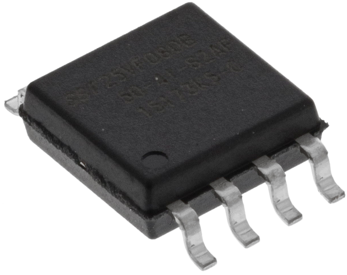 Microchip Split Gate 8 MB SPI Flash Memory 8-Pin SOIC, SST25VF080B-50-4I-S2AF