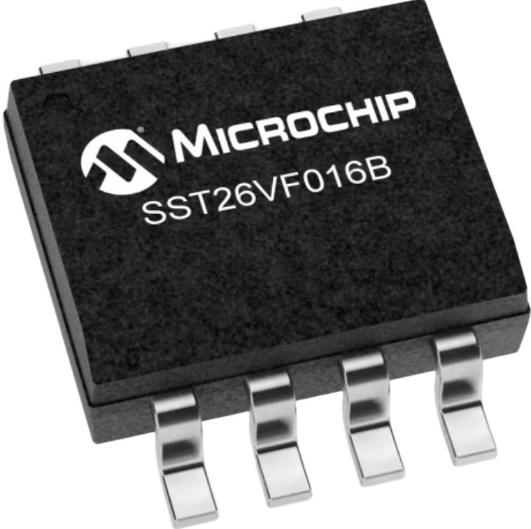 Microchip FLASH 16 MB SPI, SQI Serial Flash Memory 8-Pin SOIC, SST26VF016BT-104I/SN