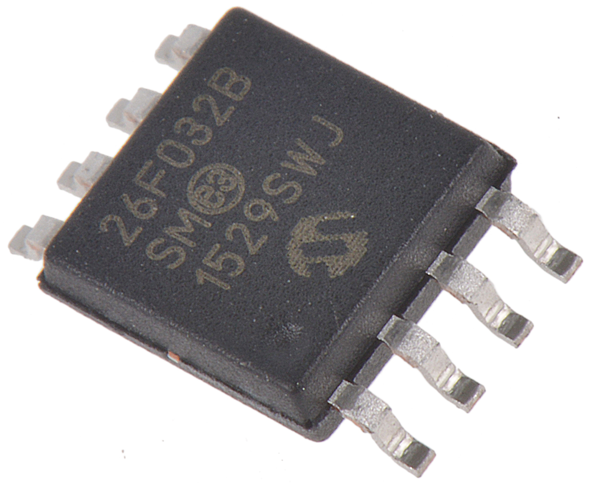 Microchip Split Gate 32 MB SPI Flash Memory 8-Pin SOIJ, SST26VF032B-104I/SM