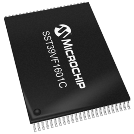 Microchip Split Gate 16 MB Parallel Flash Memory 48-Pin TSOP, SST39VF1601C-70-4I-EKE