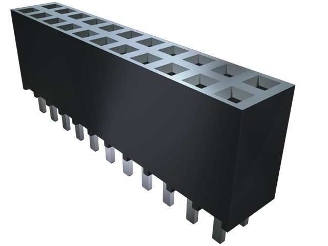 Samtec SSW Series Straight Through Hole PCB Socket, 100-Contact, 2 Row, 2.54 mm Pitch Solder