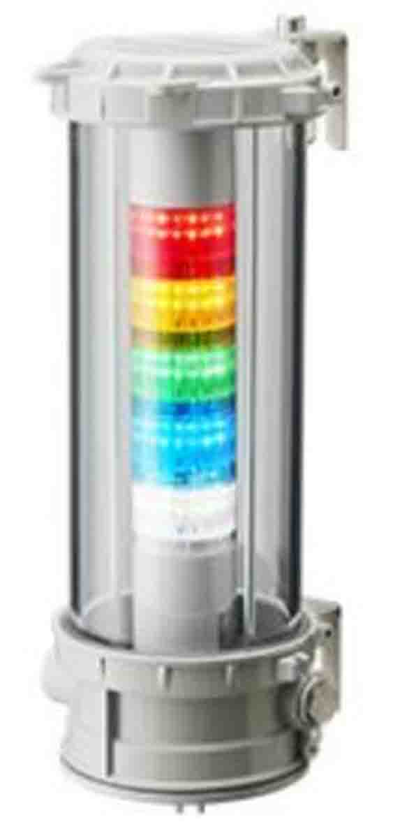 Patlite ST-PA Series Signal Tower No Sounder Component, 5 Lights 240V ac Direct