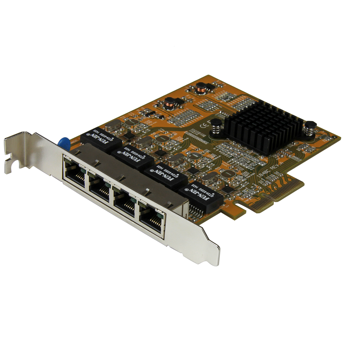 StarTech.com 4 Port PCIe RJ45 Network Card, 1000Mbps