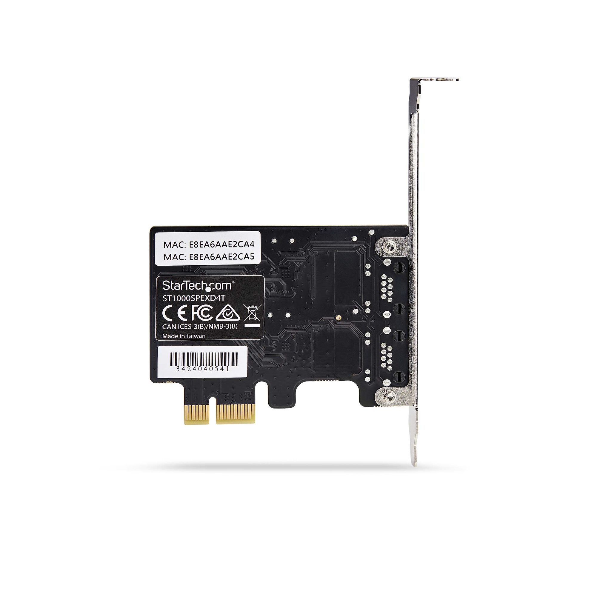 st1000spexd4t StarTech.com 2 Port PCIe RJ45 Network Card, 1000Mbps