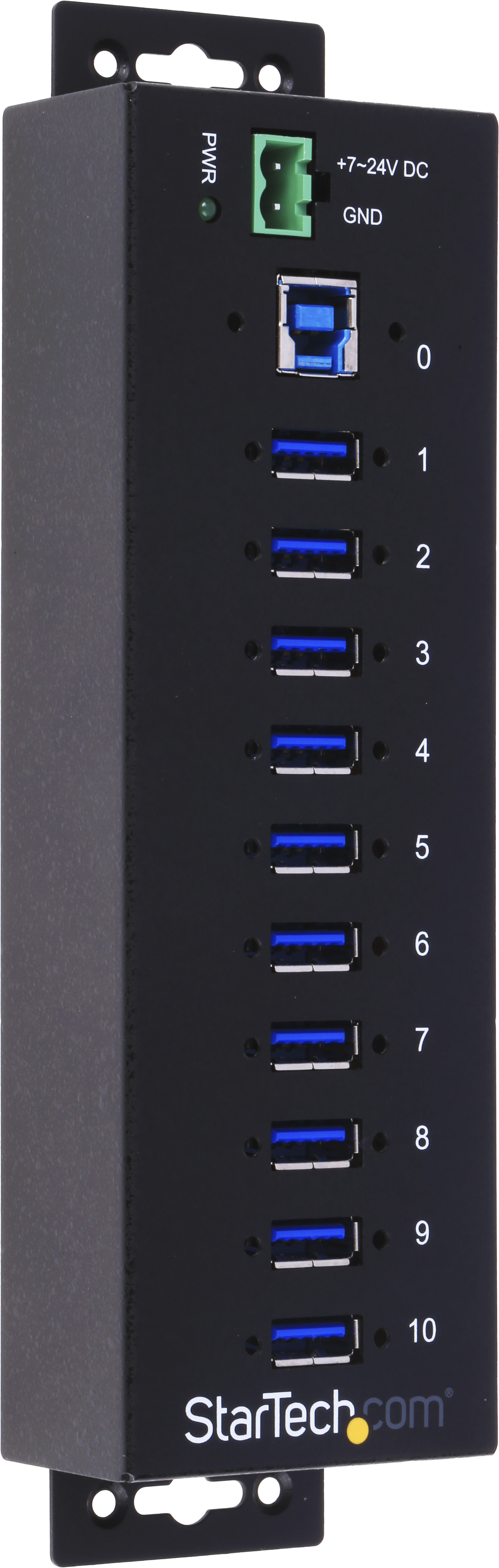 StarTech.com 10 Port USB 3.0 USB Hub, Terminal Connector Powered, 56 mm 31 mm 198mm