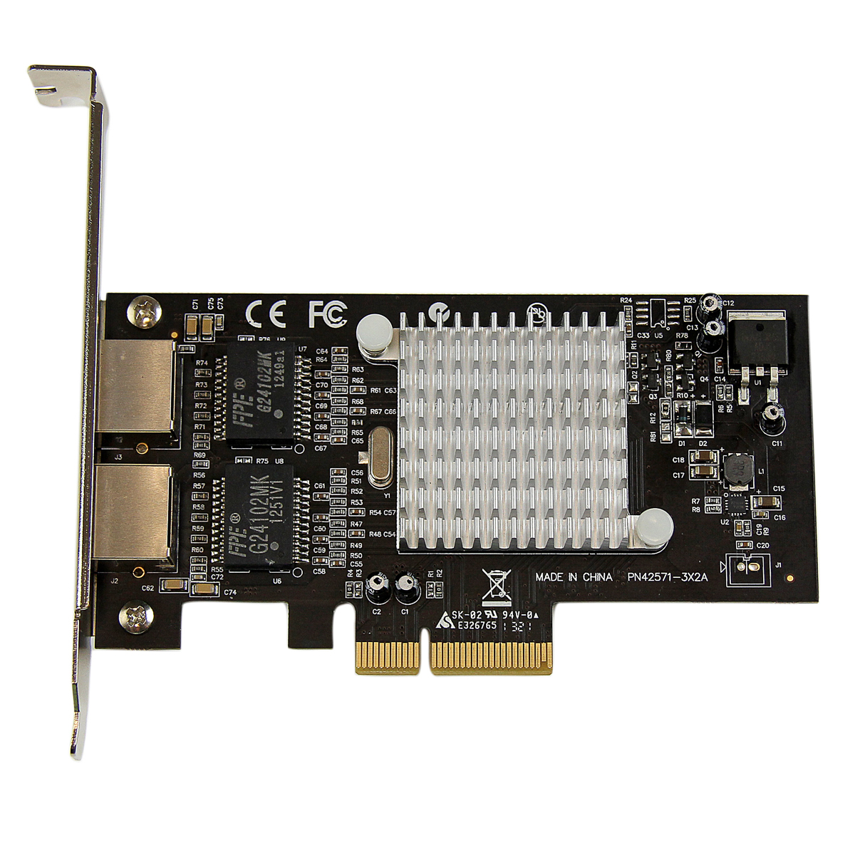 st2000spexi StarTech.com 2 Port PCIe RJ45 Network Card, 1000Mbps