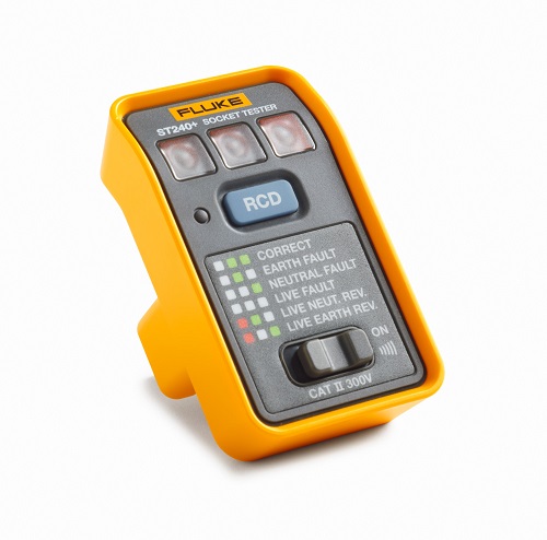 st240uk Fluke Mains Socket Tester 4mA 230V ac 300 V CAT II