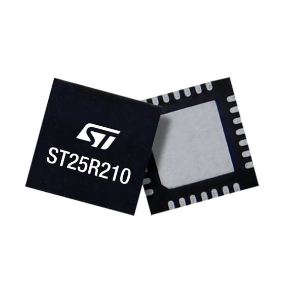 ST25R210-ANET STMicroelectronics 2-Channel NFC Reader, 28-Pin UFQFPN