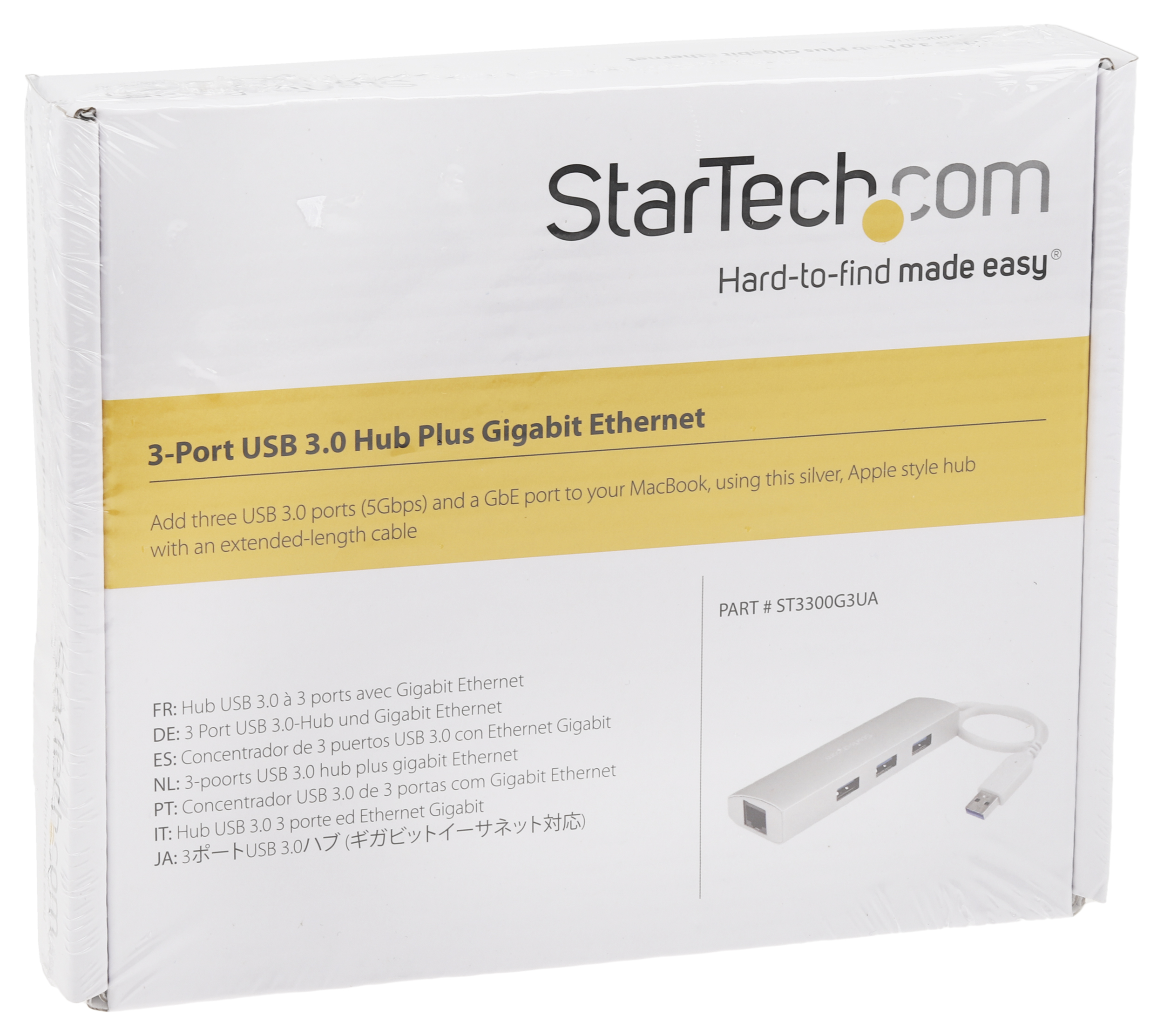 st3300g3ua StarTech.com 3 Port USB 3.0 USB Hub, USB Bus Powered, 34 mm 18 mm 110mm