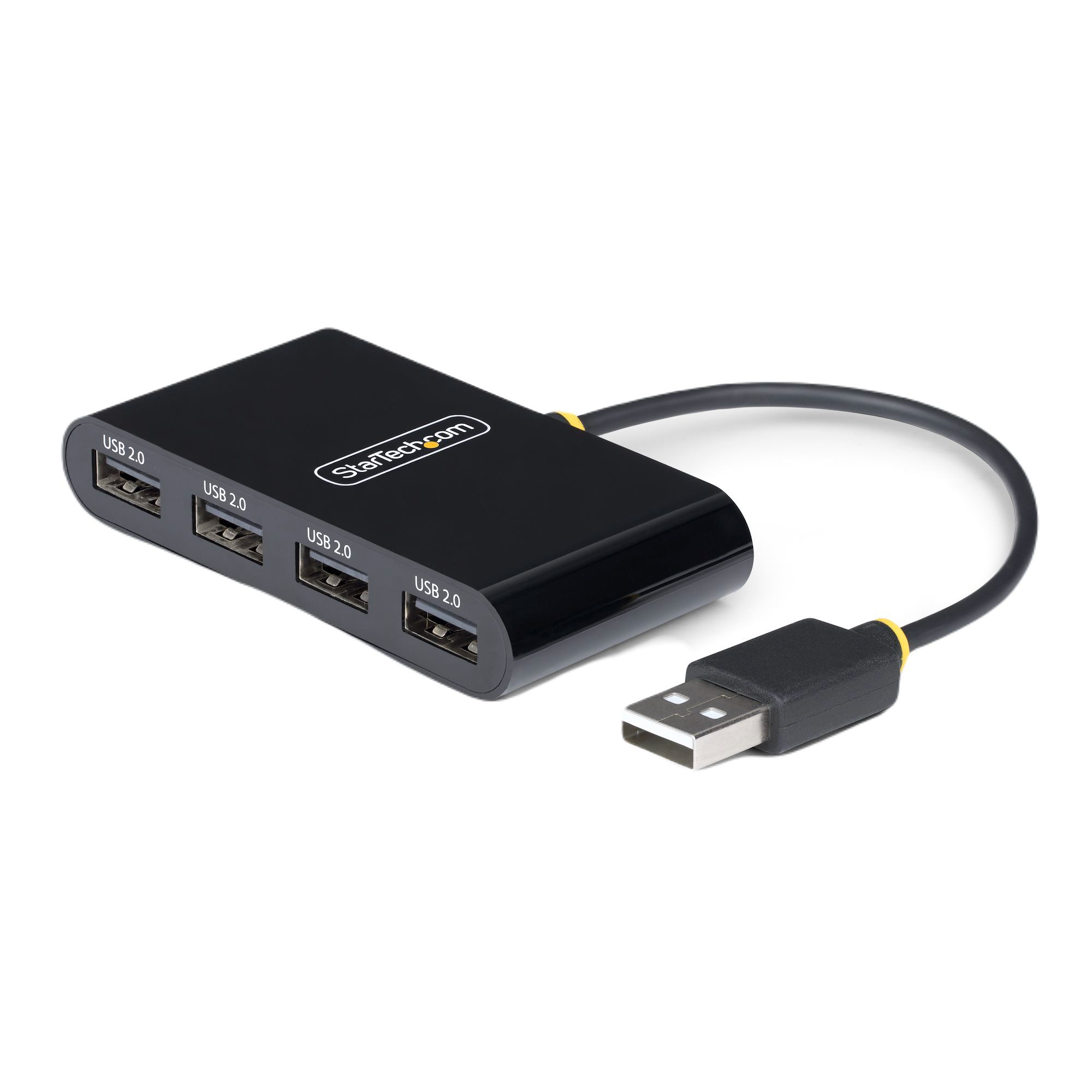 StarTech.com 4 Port USB 2.0 USB C Hub, AC Adapter Powered, 27 mm