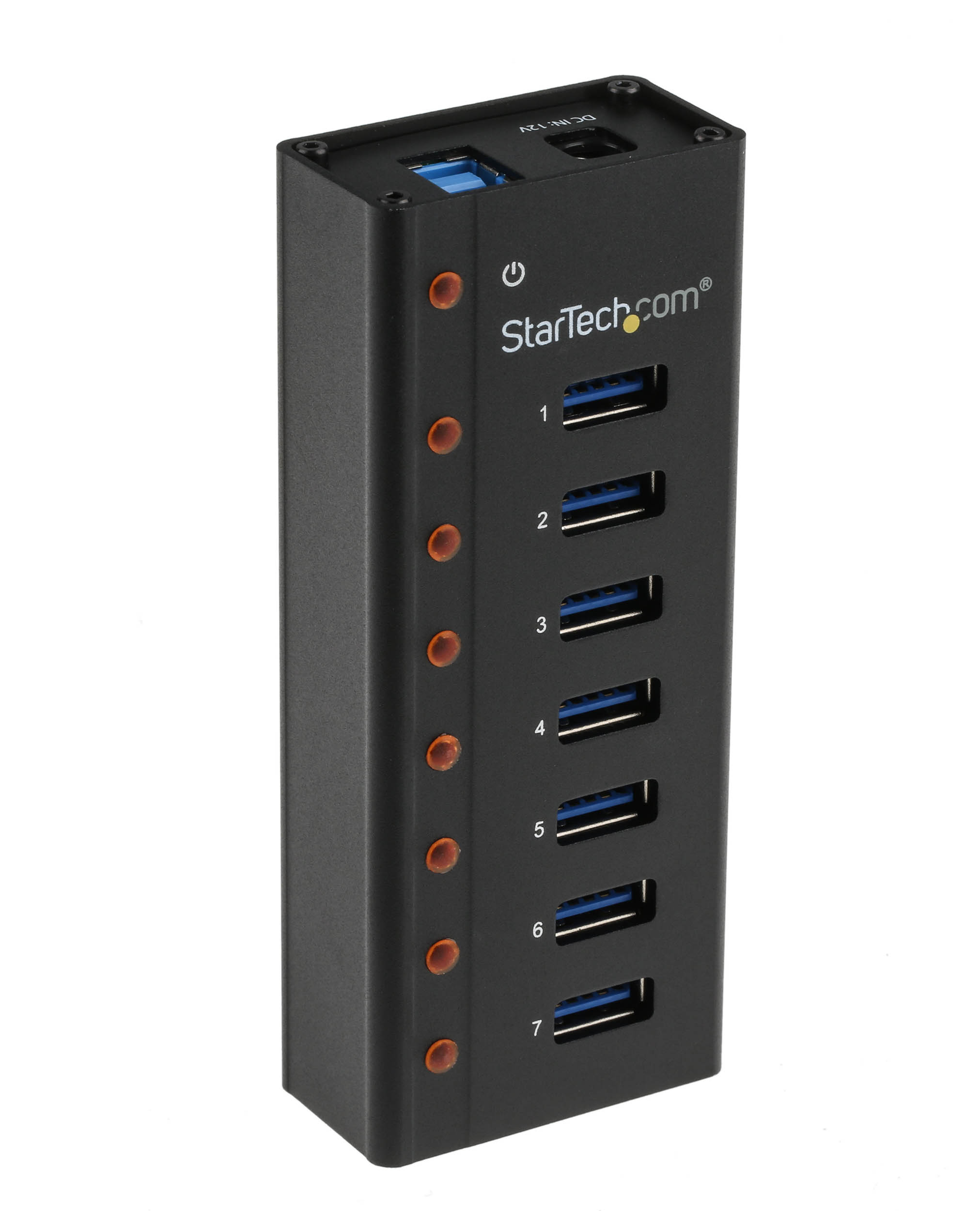 StarTech.com 7 Port USB 3.0 USB Hub, AC Adapter Powered, 44 mm 24 mm 110mm