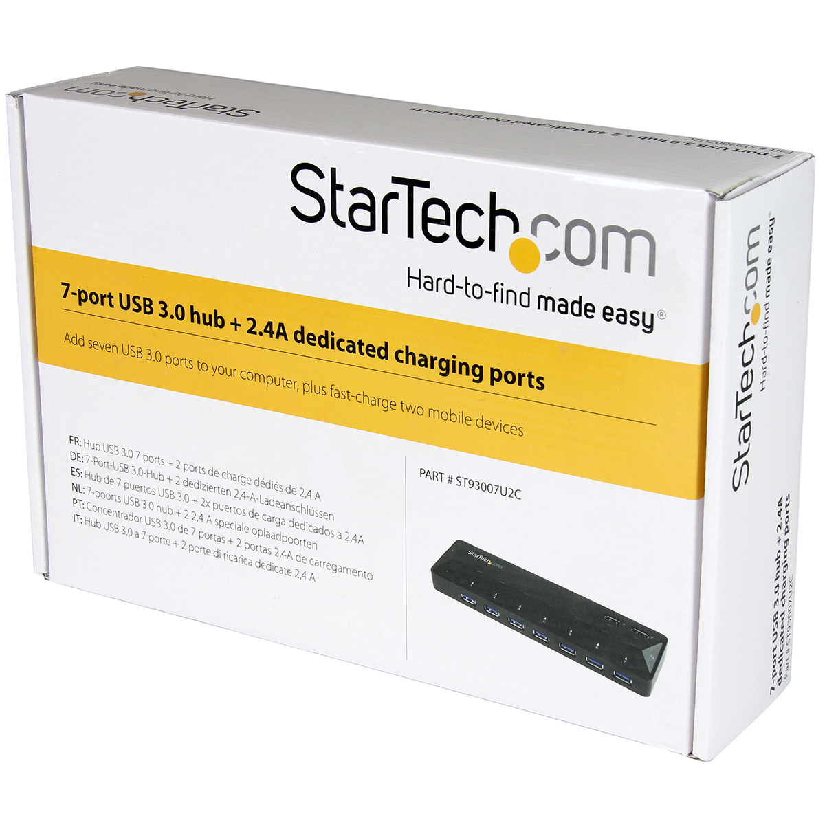 st93007u2c StarTech.com 7 Port USB 3.0 USB Hub, AC Adapter Powered, 60 mm 25 mm 200mm